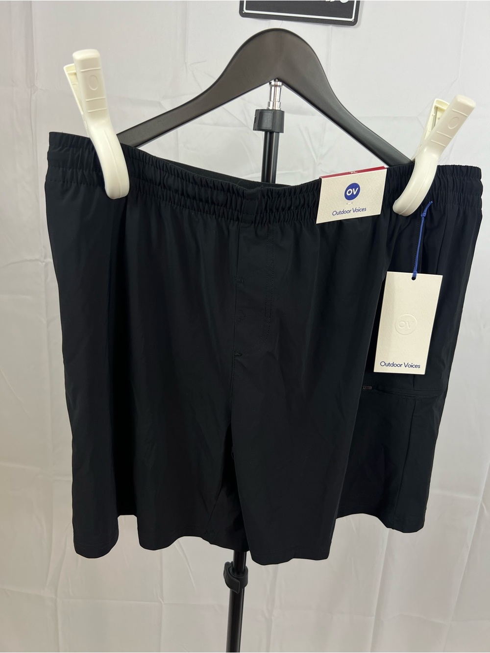 NWT Outdoor Voices HiFlex Shorts 7” Inseam Black Size XL